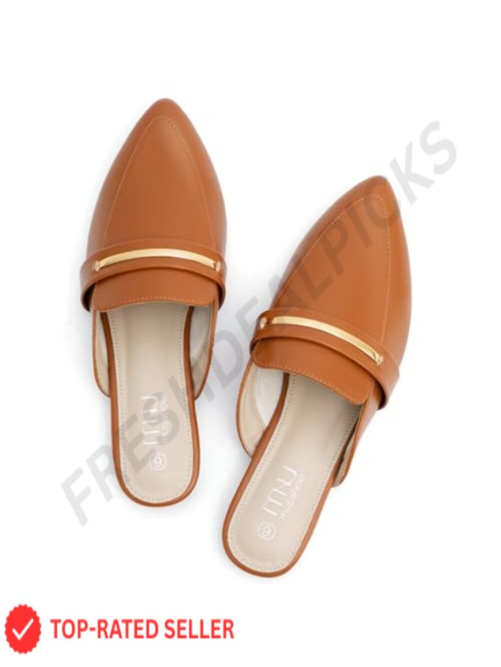 Suede Slip On Backless Mules Pointed Toe Flats Office Business Casual